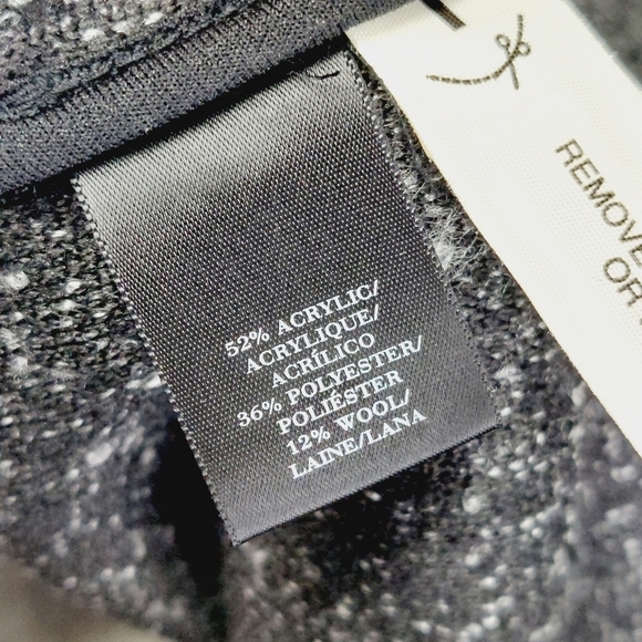 Ann Taylor Black & White Long Sleeve Open Front Sweater 2367 - Picture 6 of 8